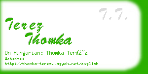 terez thomka business card